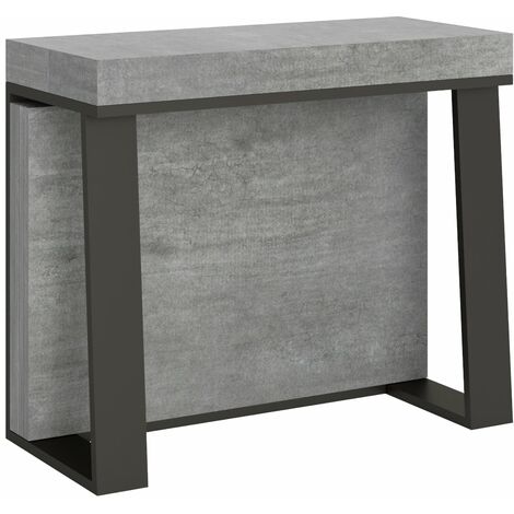 Consolle Allungabile 90-288x40x77 cm in Nobilitato Grigio