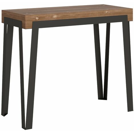 Consolle Allungabile 90-290x40x77 cm in Nobilitato Marrone