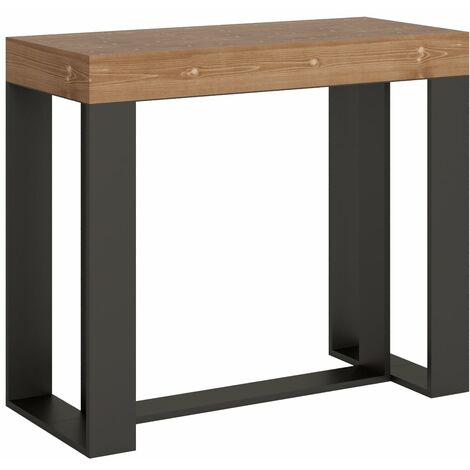 Consolle Allungabile 90-290x40x77 cm in Nobilitato Marrone