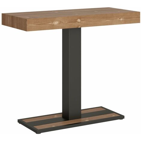 Consolle Allungabile 90-290x40x77 cm in Nobilitato Marrone