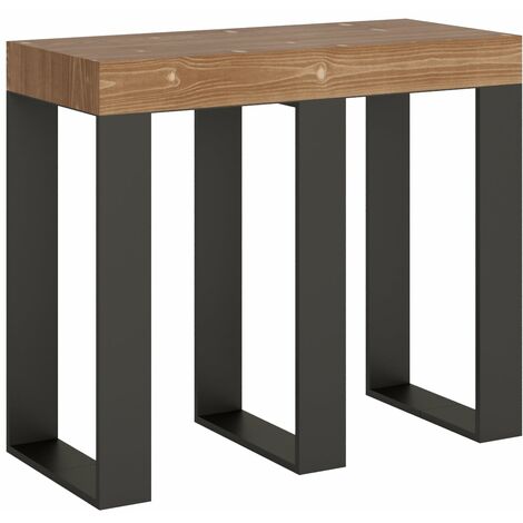 Consolle Allungabile 90-290x40x77 cm in Nobilitato Marrone