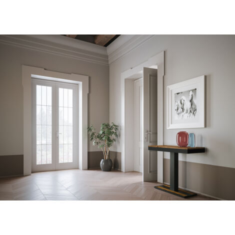 Consolle Allungabile 90-290x40x77 cm in Nobilitato Marrone