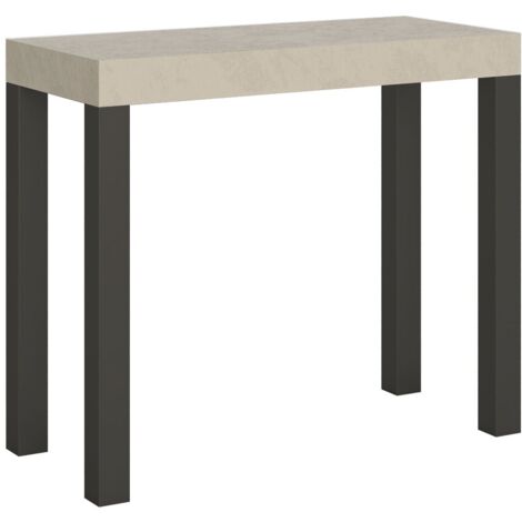 Consolle Allungabile 90-300x40x77 cm Everyday Cashmere Telaio Antracite