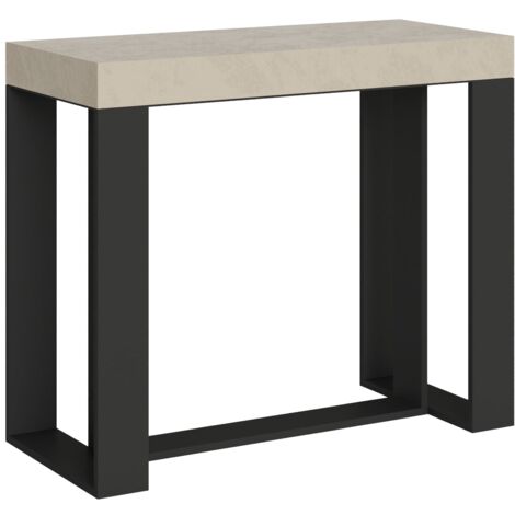 Consolle Allungabile 90-300x40x77 cm Futura Cashmere Telaio Antracite