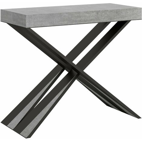 Consolle Allungabile 90-300x40x77 cm in Nobilitato Grigio