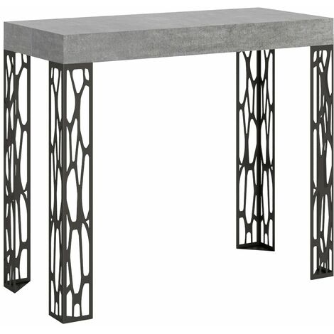 Consolle Allungabile 90-300x40x77 cm in Nobilitato Grigio