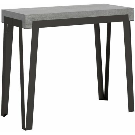 Consolle Allungabile 90-300x40x77 cm in Nobilitato Grigio