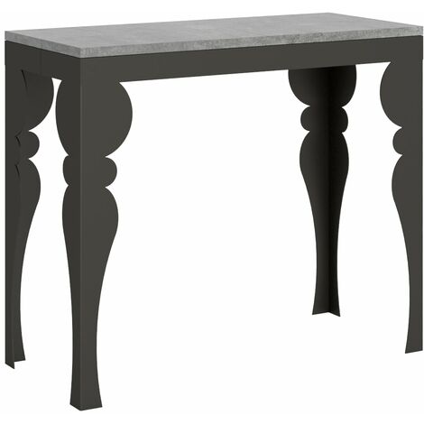 Consolle Allungabile 90-300x40x77 cm in Nobilitato Grigio