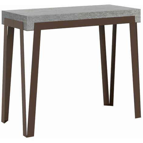 Consolle Allungabile 90-300x40x77 cm in Nobilitato Grigio