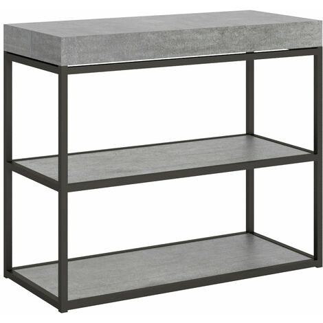 Consolle Allungabile 90-300x40x77 cm in Nobilitato Grigio