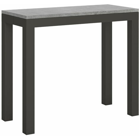 Consolle Allungabile 90-300x40x77 cm in Nobilitato Grigio