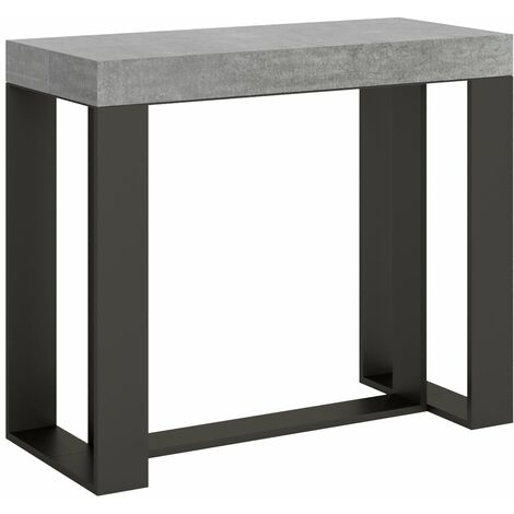 Consolle Allungabile 90-300x40x77 cm in Nobilitato Grigio