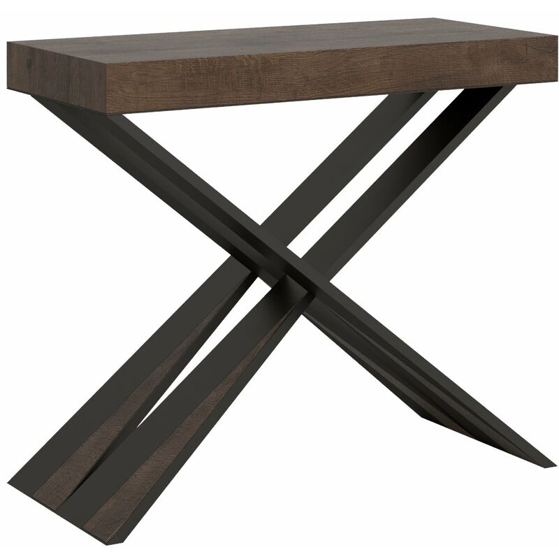 Consolle Allungabile 90 300x40x77 Cm In Nobilitato Marrone