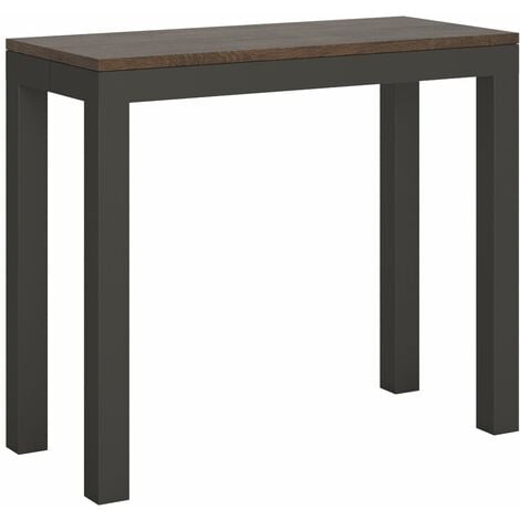 Consolle Allungabile 90-300x40x77 cm in Nobilitato marrone
