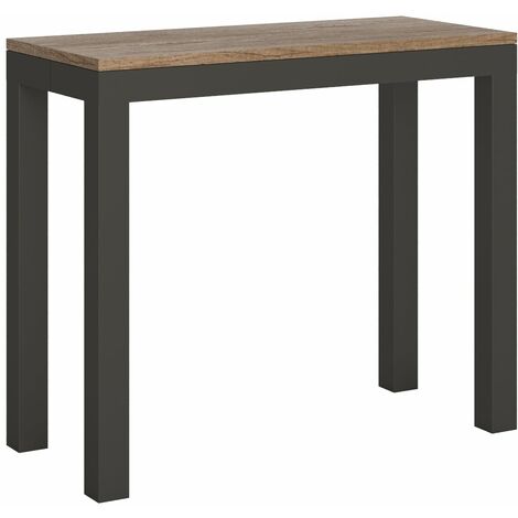 Consolle Allungabile 90-300x40x77 cm in Nobilitato Marrone