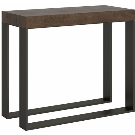 Consolle Allungabile 90-300x40x77 cm in Nobilitato Marrone