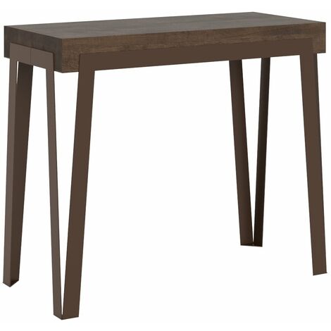 Consolle Allungabile 90-300x40x77 cm in Nobilitato Marrone