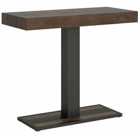 Consolle Allungabile 90-300x40x77 cm in Nobilitato Marrone