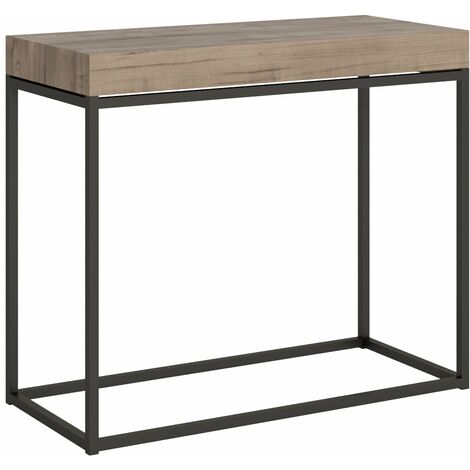 Consolle Allungabile 90-300x40x77 cm in Nobilitato Marrone