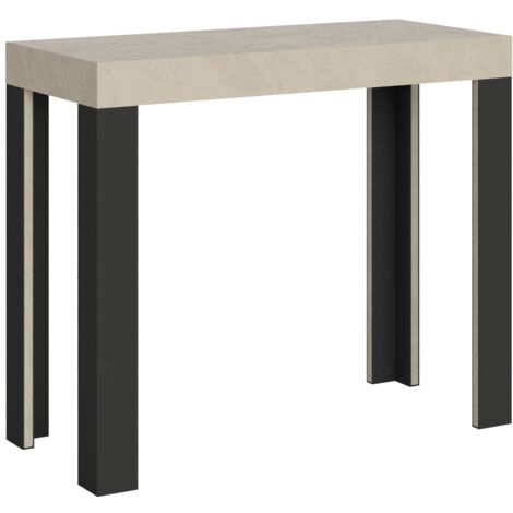 Consolle Allungabile 90-300x40x77 cm Linea Cashmere Telaio Antracite
