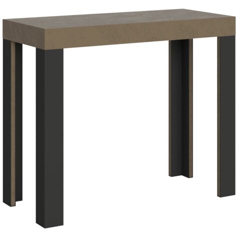 Consolle Allungabile 90-300x40x77 cm Linea Tortora Telaio Antracite