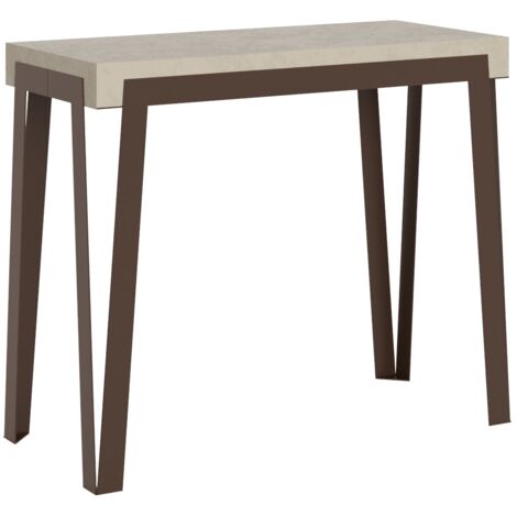 Consolle Allungabile 90-300x40x77 cm Rio Cashmere Telaio Ruggine
