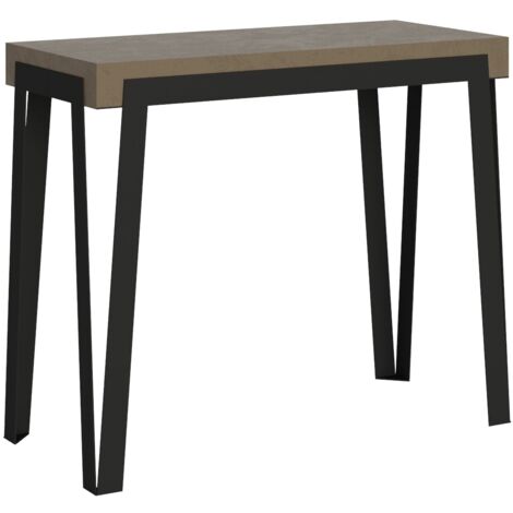 Consolle Allungabile 90-300x40x77 cm Rio Tortora Telaio Antracite