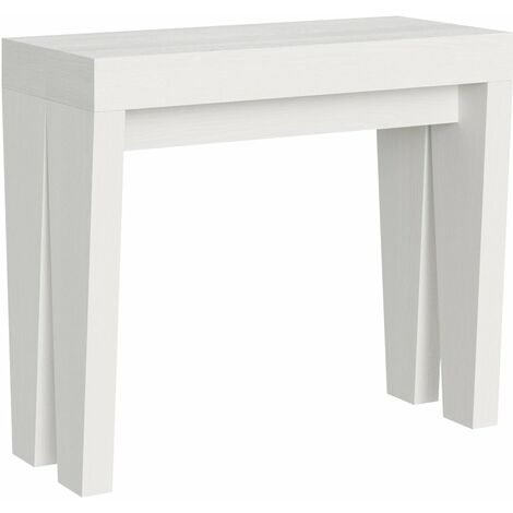 Consolle Allungabile 90-300x42x77 cm in Nobilitato Bianco