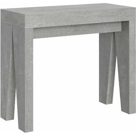 Consolle Allungabile 90-300x42x77 cm in Nobilitato Grigio