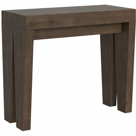 Consolle Allungabile 90-300x42x77 cm in Nobilitato Marrone
