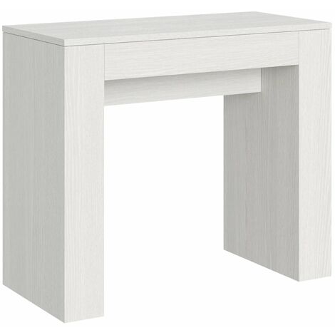 Consolle Allungabile 90-302x42x77 cm in Nobilitato Bianco