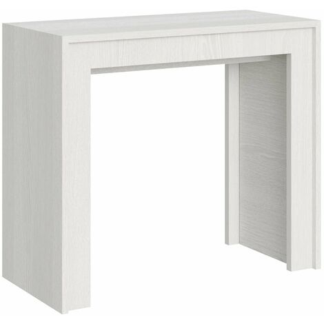 Consolle Allungabile 90-302x42x78 cm in Nobilitato Bianco