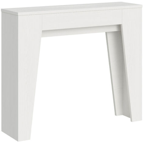 Consolle allungabile 90x25/181 cm Narrow Bianco Frassino