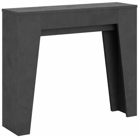 Consolle Allungabile 90x25/181 cm Pannelli in Nobilitato Narrow Antracite