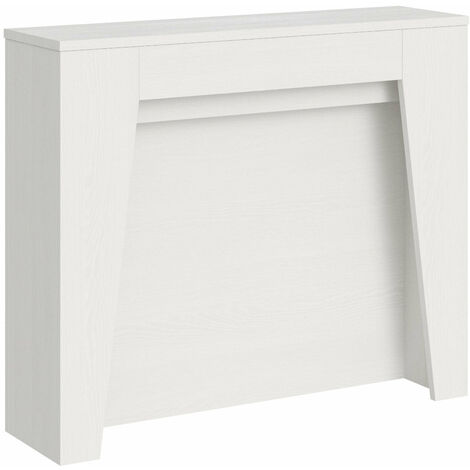Consolle Allungabile 90x25/211 cm Pannelli in Nobilitato Anea Bianco Frassino