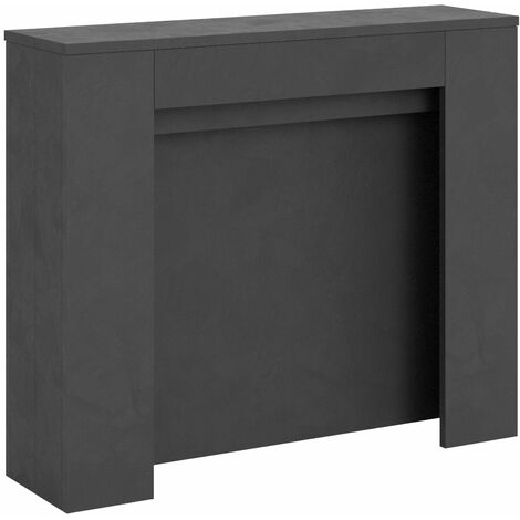 Consolle Allungabile 90x25/211 cm Pannelli in Nobilitato Kiba Antracite