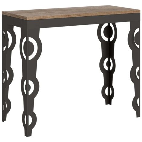 Consolle allungabile 90x40/196 cm Karamay Small Evolution Noce telaio Antracite