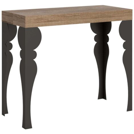 Consolle allungabile 90x40/196 cm Paxon Small Quercia Natura telaio Antracite