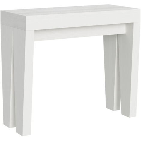 Consolle allungabile 90x40/196 cm Spimbo Small Bianco Frassino