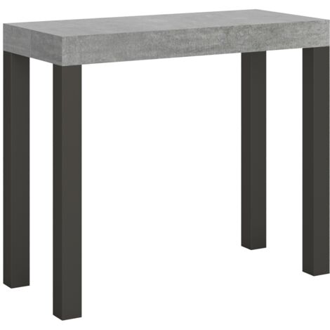 Consolle allungabile 90x40/300 cm Everyday Cemento telaio Antracite