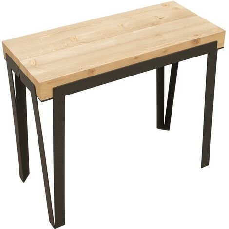 Consolle Allungabile da Esterno in Legno e Ferro H77x40x90/300cm Itamoby Dalia Abete Tinto Classica