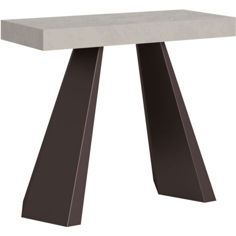 Consolle allungabile - DIAMANTE - Bordo: In tinta - Colore: Cashmere - Dimensioni: 90x40/196