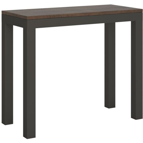 Consolle allungabile - EVERYDAY - Dimensioni: 90x40/300 - Bordo: Antracite - Colore: Noce