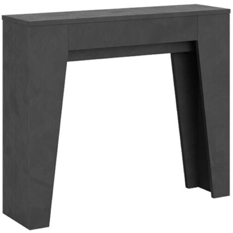 Consolle allungabile fino a 181 cm in nobilitato Antracite - NARROW 90x25 cm