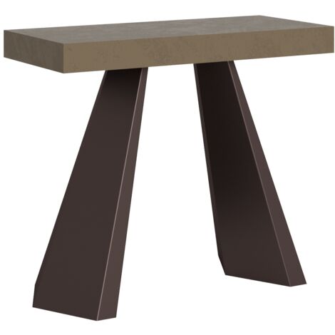 Consolle allungabile Folding - DIAMANTE PREMIUM - Colore: Tortora - Dimensioni: 90x40/196