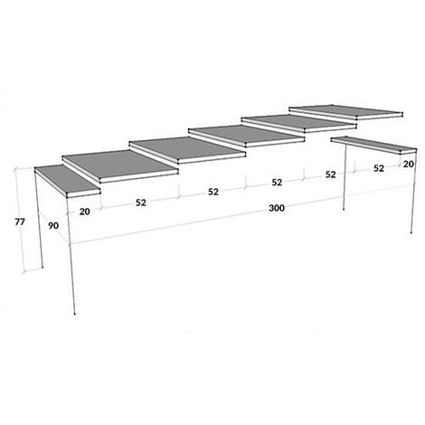 Consolle Allungabile in Legno e Ferro H77x40x90/300cm Itamoby Diago Quercia Classica