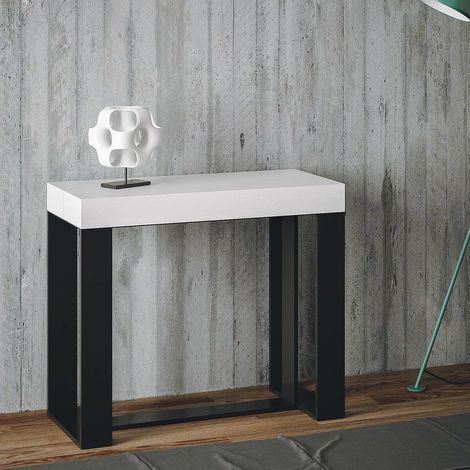 Consolle Allungabile in Legno e Ferro H77x40x90/300cm Itamoby Futura Bianco Frassino Classica