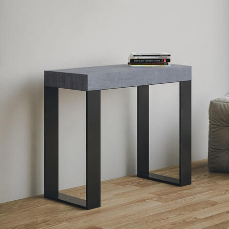 Consolle Allungabile in Legno e Ferro H77x40x90/300cm Itamoby Tecno Cemento Classica