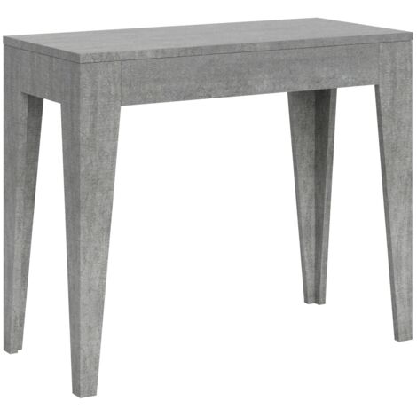 Consolle allungabile - ISOTTA - Colore: Cemento - Dimensioni: 90x42/302