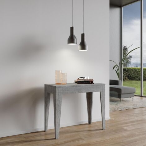 Consolle allungabile - ISOTTA - Dimensioni: 90x42/198 - Colore: Cemento